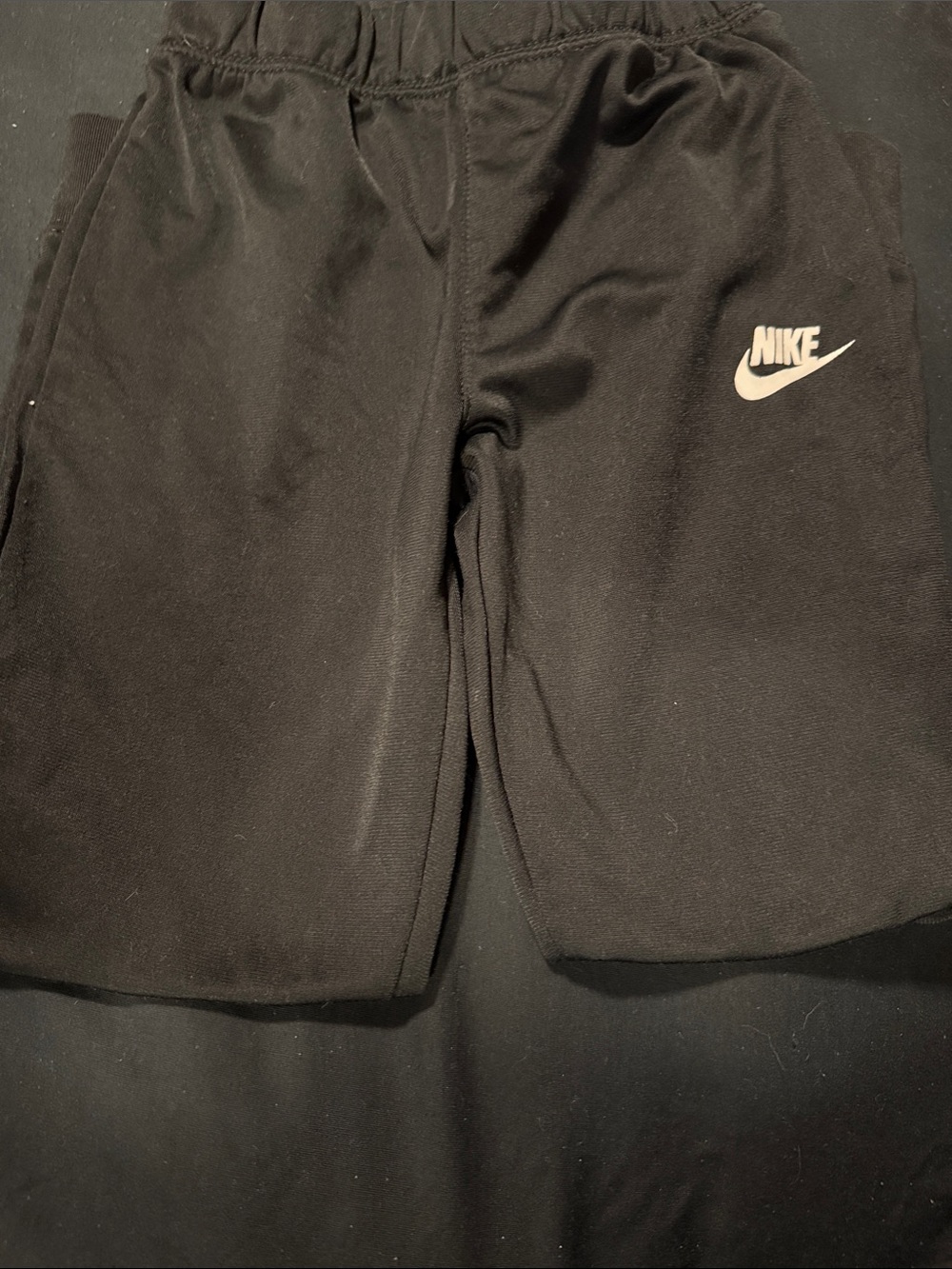 Nike Black Kids Athletic Shorts with White Logo